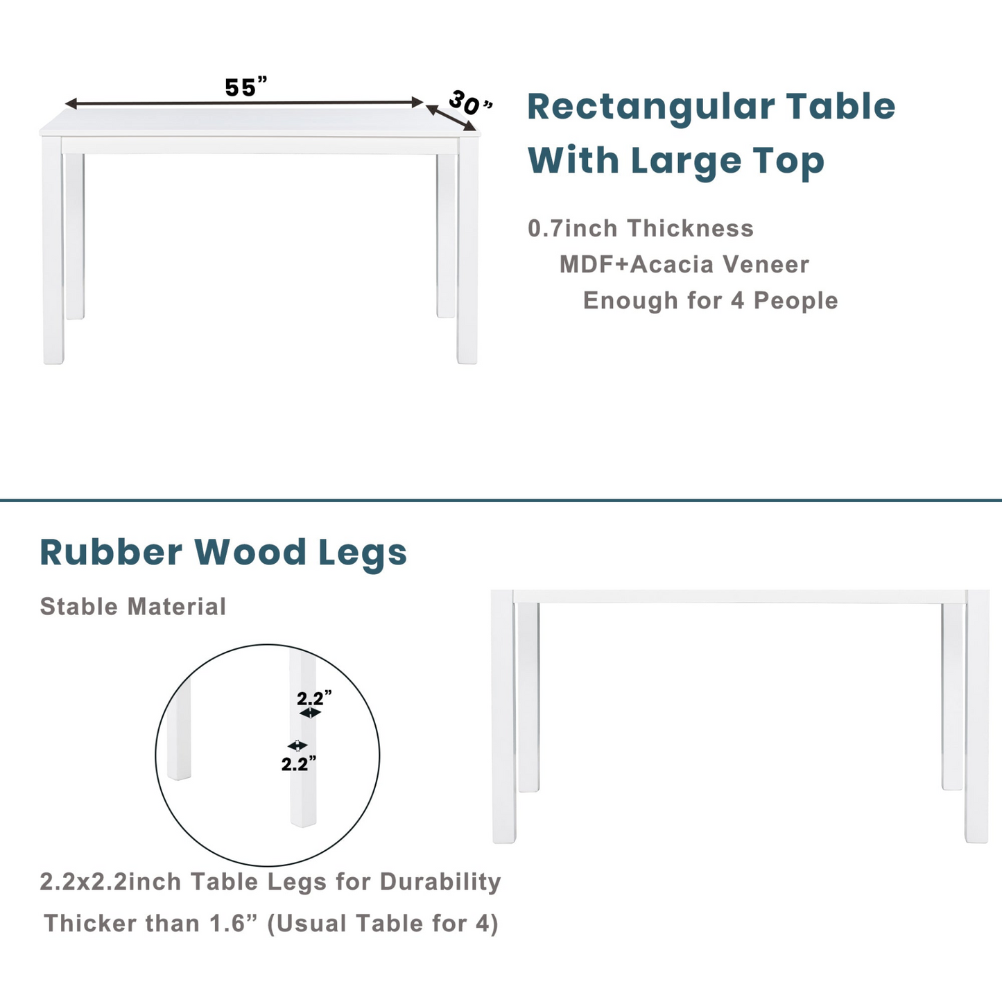 Dining Table | Wood 5-Piece Dining Table Set with 4 Arm Upholstered Dining Chairs,Beige | casafoyer.myshopify.com