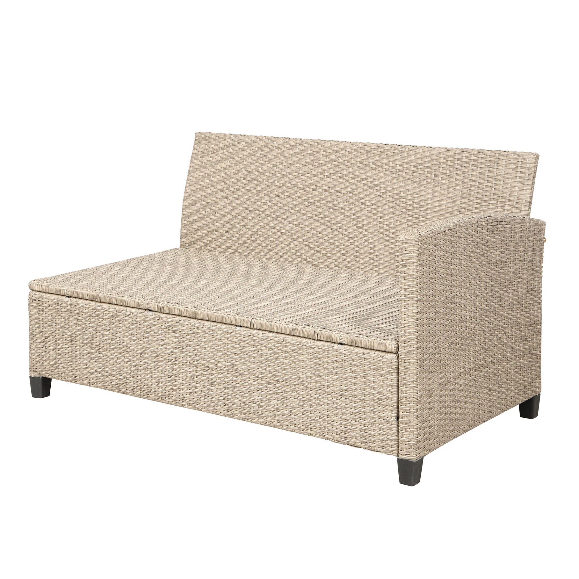 Patio Furntiure Sets | 6-Piece Patio Furniture Set Outdoor Wicker Rattan Sectional Sofa with Table and Benches for Backyard, Garden, Poolside | casafoyer.myshopify.com