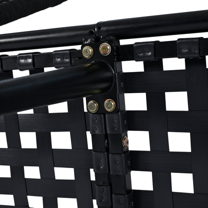 Patio Furntiure Sets | Outdoor Patio Daybed, Woven Nylon Rope Backrest with Washable Cushions for Balcony, Poolside, Set for 2 Person, Gray | casafoyer.myshopify.com