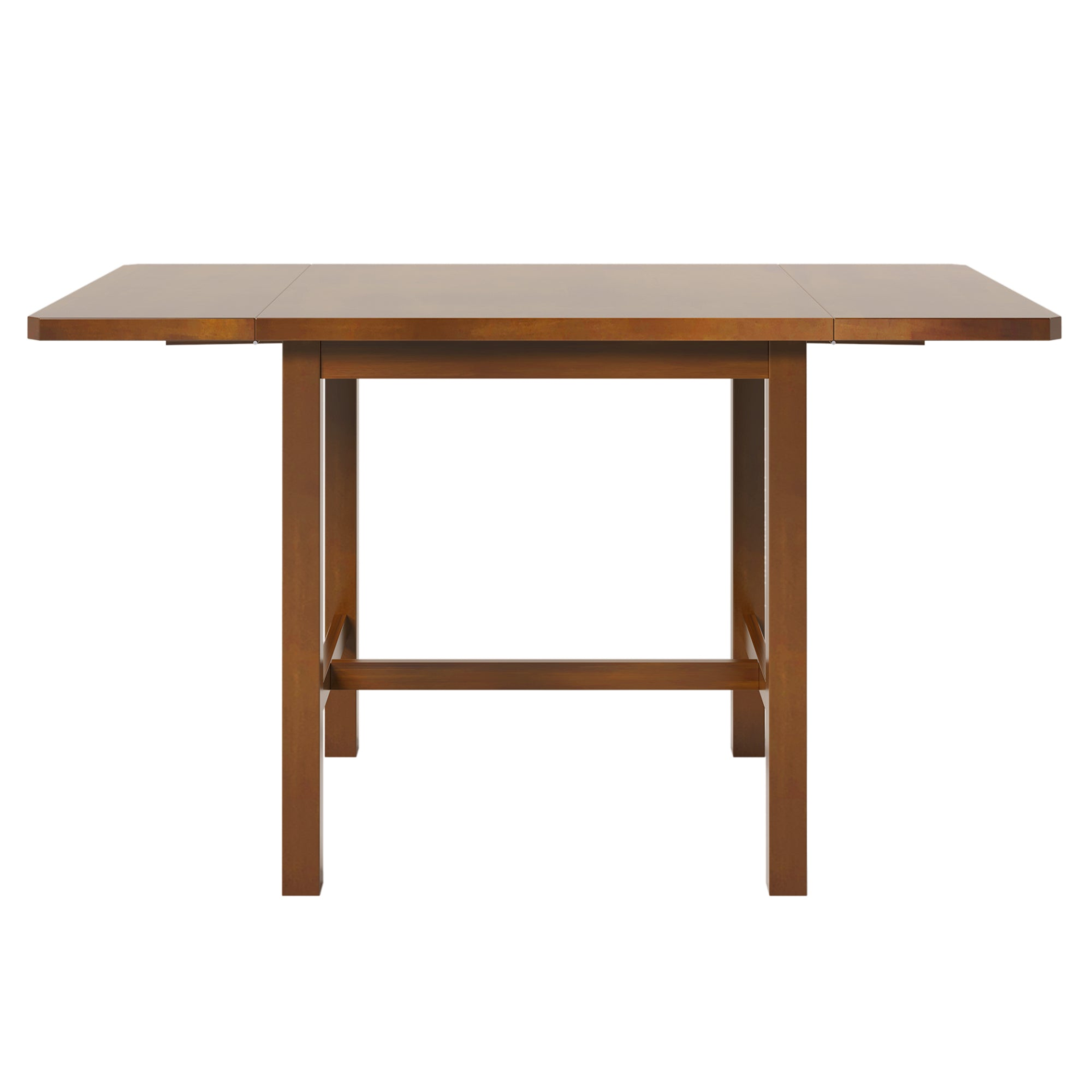 Dining Table | 5-Piece Wood Square Drop Leaf Breakfast Nook Extendable Dining Table Set with 4 Ladder Back Chairs, Brown | casafoyer.myshopify.com