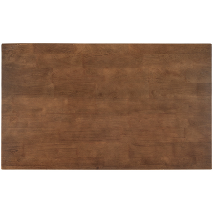 Dining Table | Solid Wood Rustic 45 Stationary Kitchen Island, Rubber Wood Butcher Block Dining Table Prep Table with 2 Open Shelves for Small Places,Walnut+Cream White | casafoyer.myshopify.com