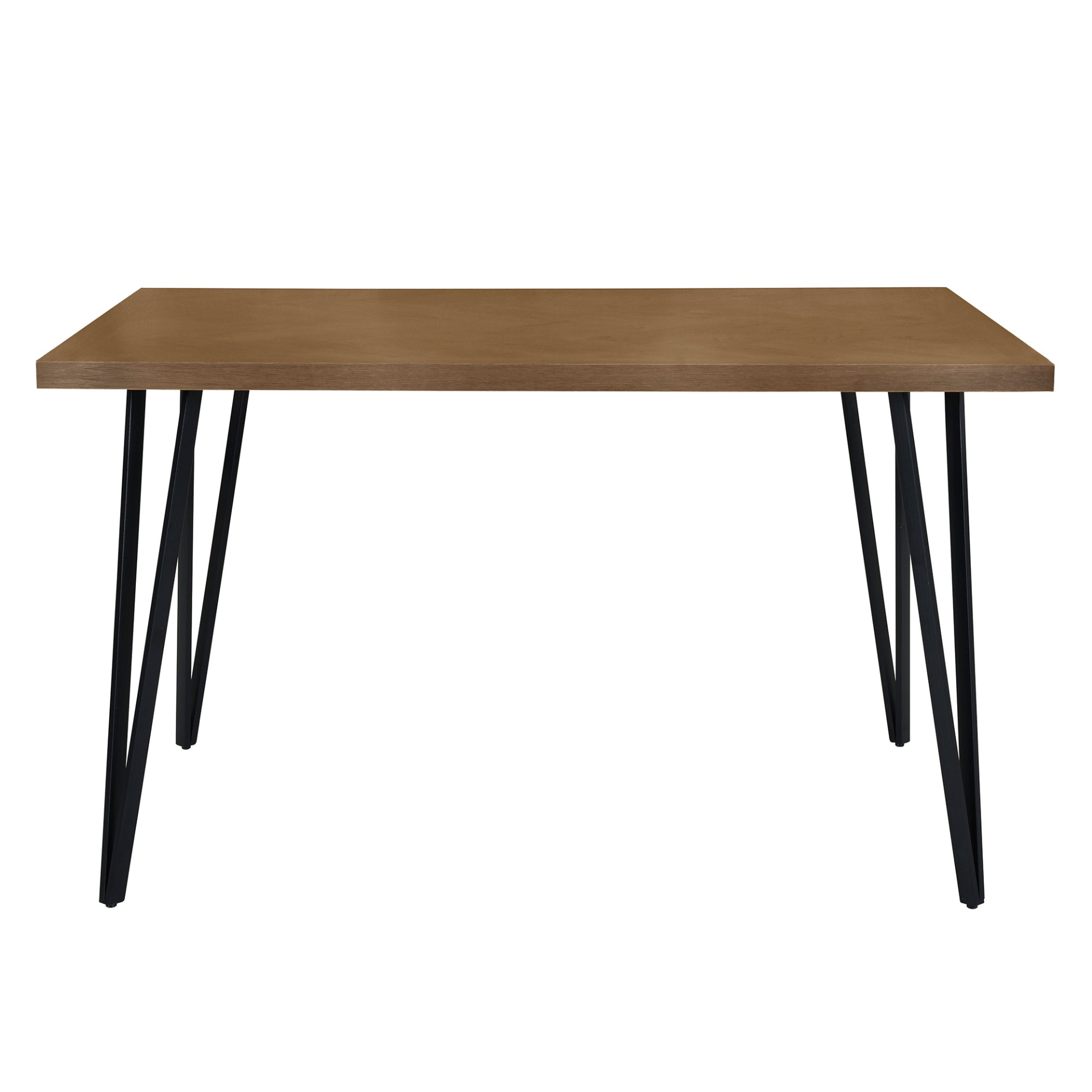 Dining Table | Modern 6-Piece Dining Table Set with V-Shape Metal Legs, Wood Kitchen Table Set with 4 Upholstered Chairs and Bench for 6, Brown | casafoyer.myshopify.com