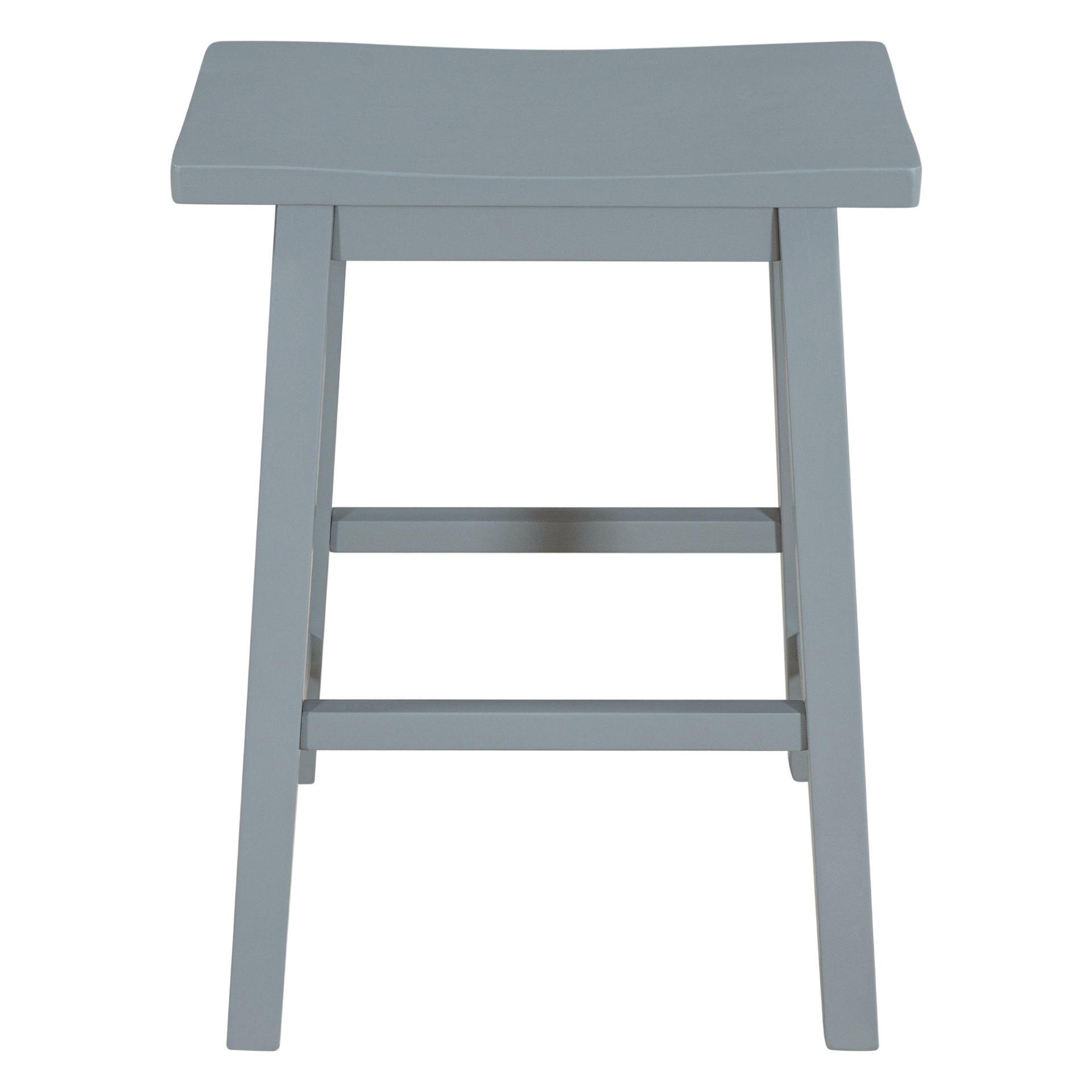 Stool | Farmhouse Rustic 2-piece Counter Height Wood Kitchen Dining Stools for Small Places, Gray | casafoyer.myshopify.com