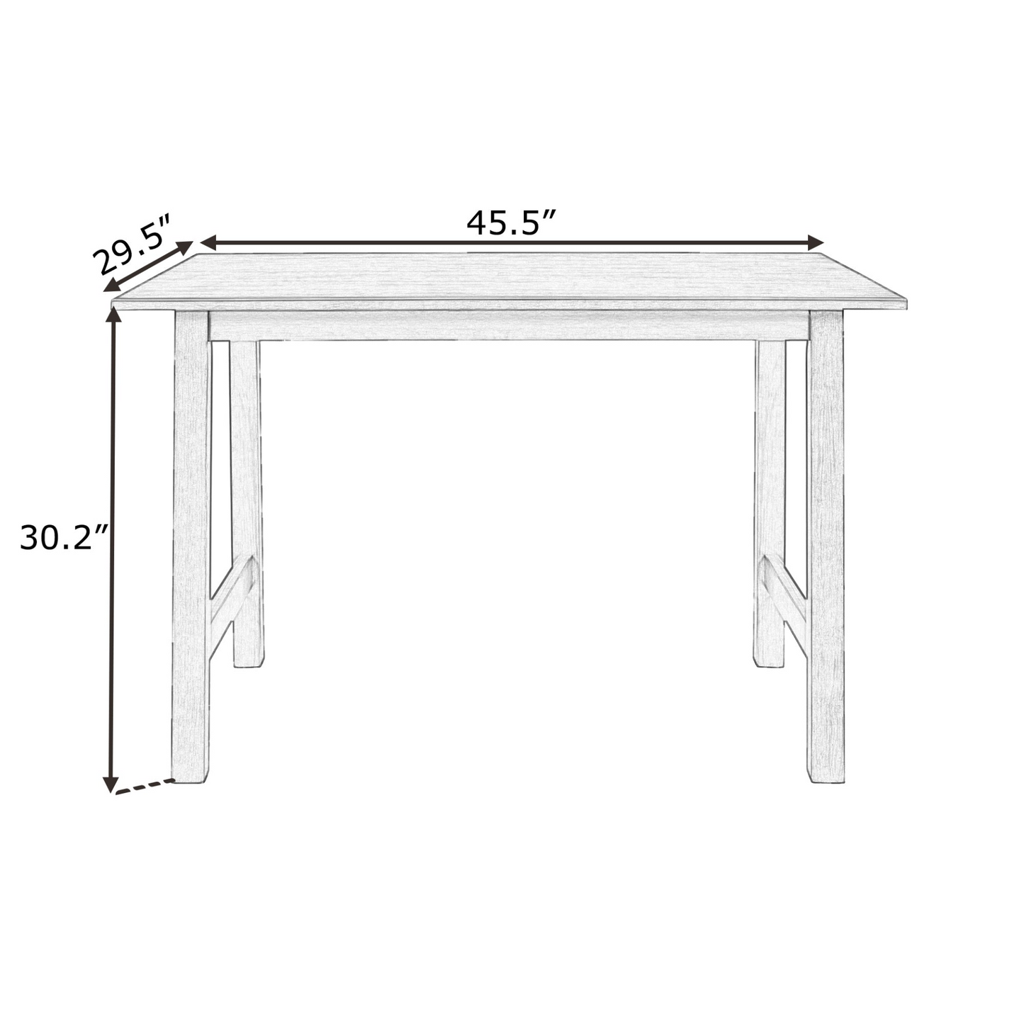 Dining Table | Farmhouse Wood Dining Table for 4, Kitchen Table for Small Places, Gray | casafoyer.myshopify.com