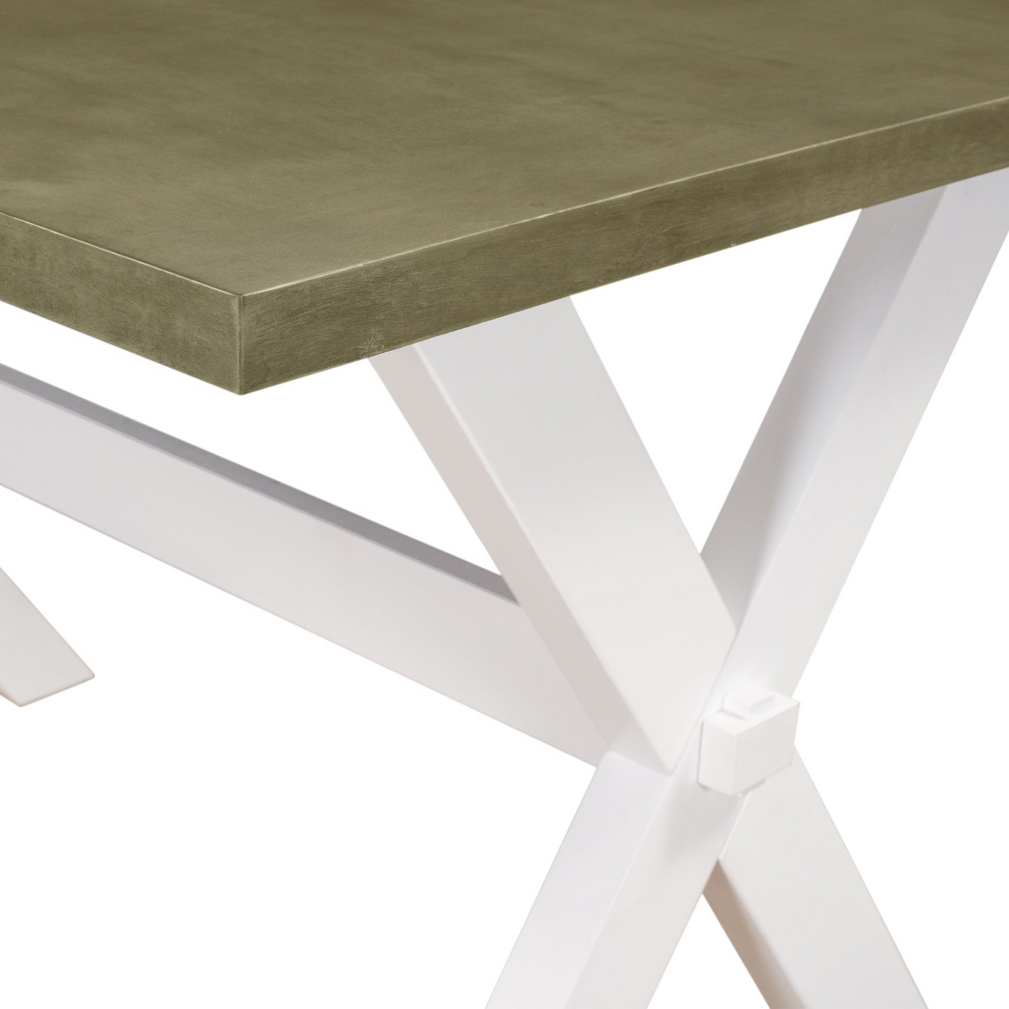 Dining Table | Farmhouse Rustic Wood Kitchen Dining Table with X-shape Legs, Gray Green | casafoyer.myshopify.com