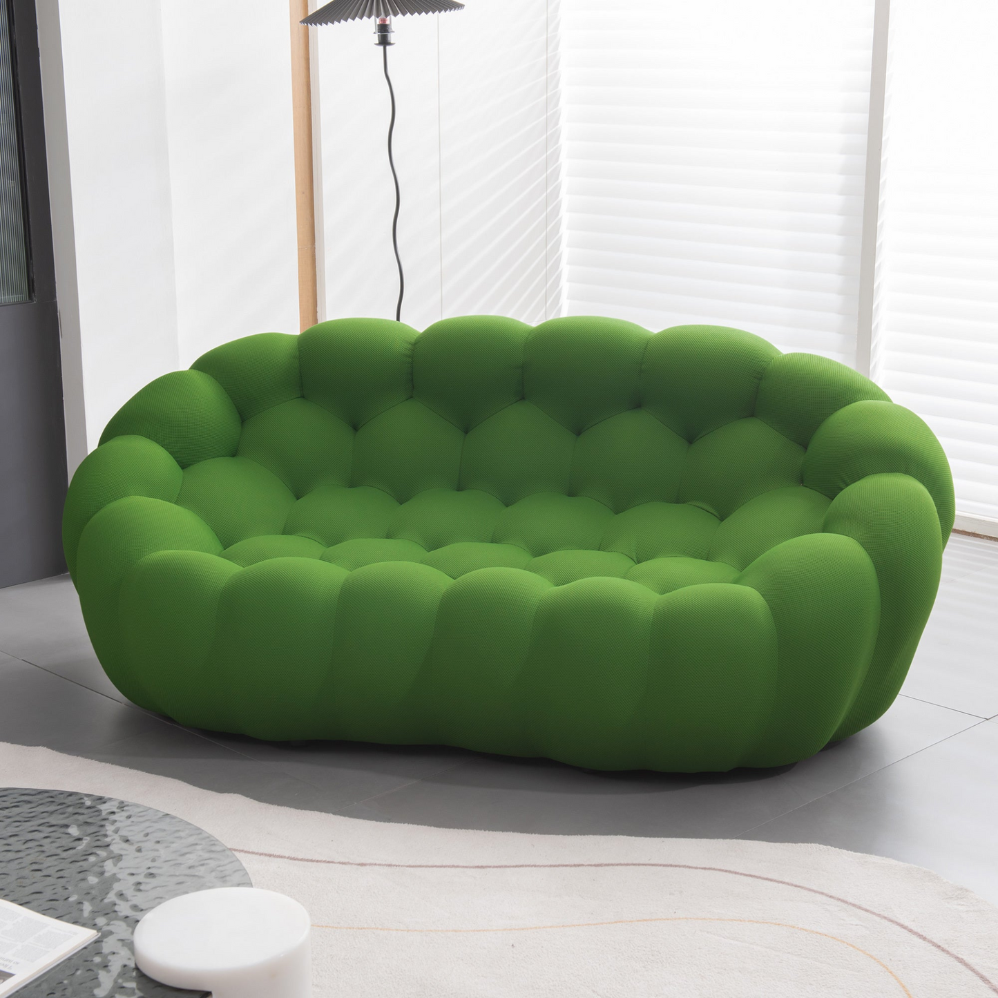 [product_type] | 74.8'' Modern Bubble Floor Couch for Living Room, Green | casafoyer.myshopify.com