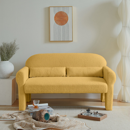 Upgrade Your Living Room with the Modern Boucle Loveseat - Luxurious and Stylish