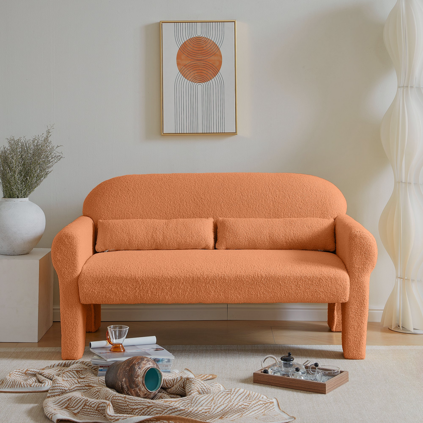 Sofa & Chair sets | Modern Boucle Loveseat for Living Room - Stylish and Comfortable | casafoyer.myshopify.com