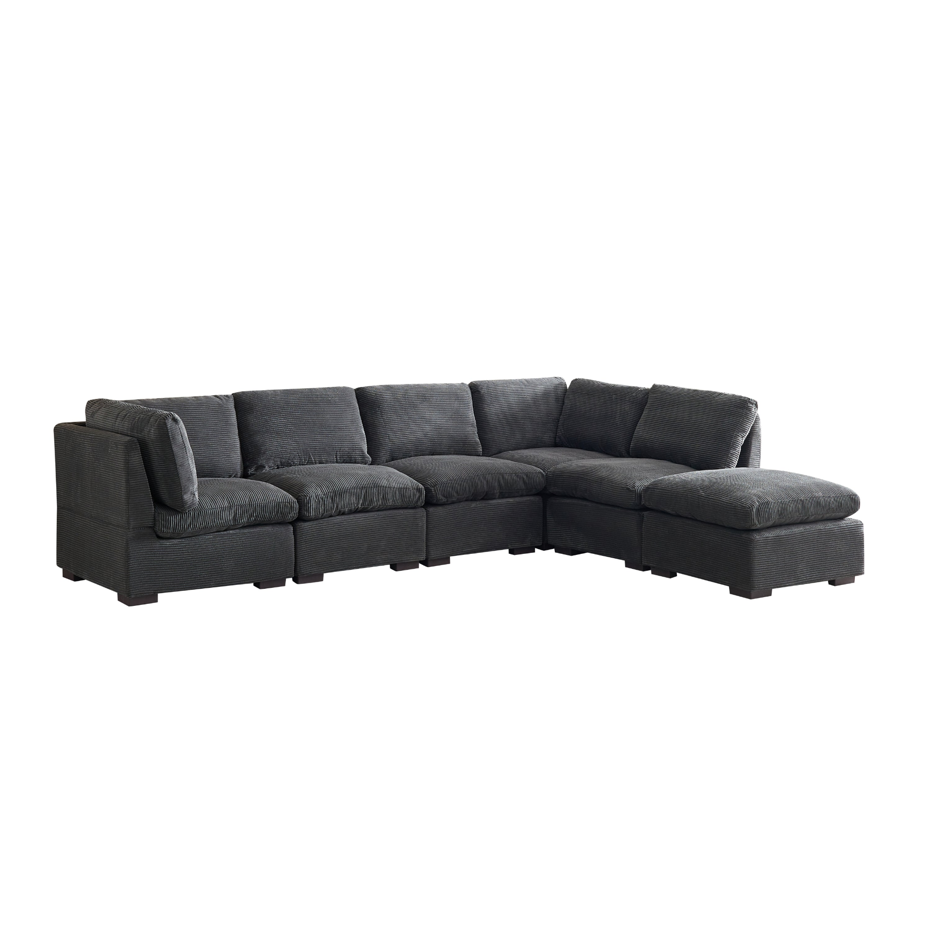 Sofa & Chair sets | Convertible Modern Luxury Sectional Sofa Couch for Living Room - Dark Grey | casafoyer.myshopify.com