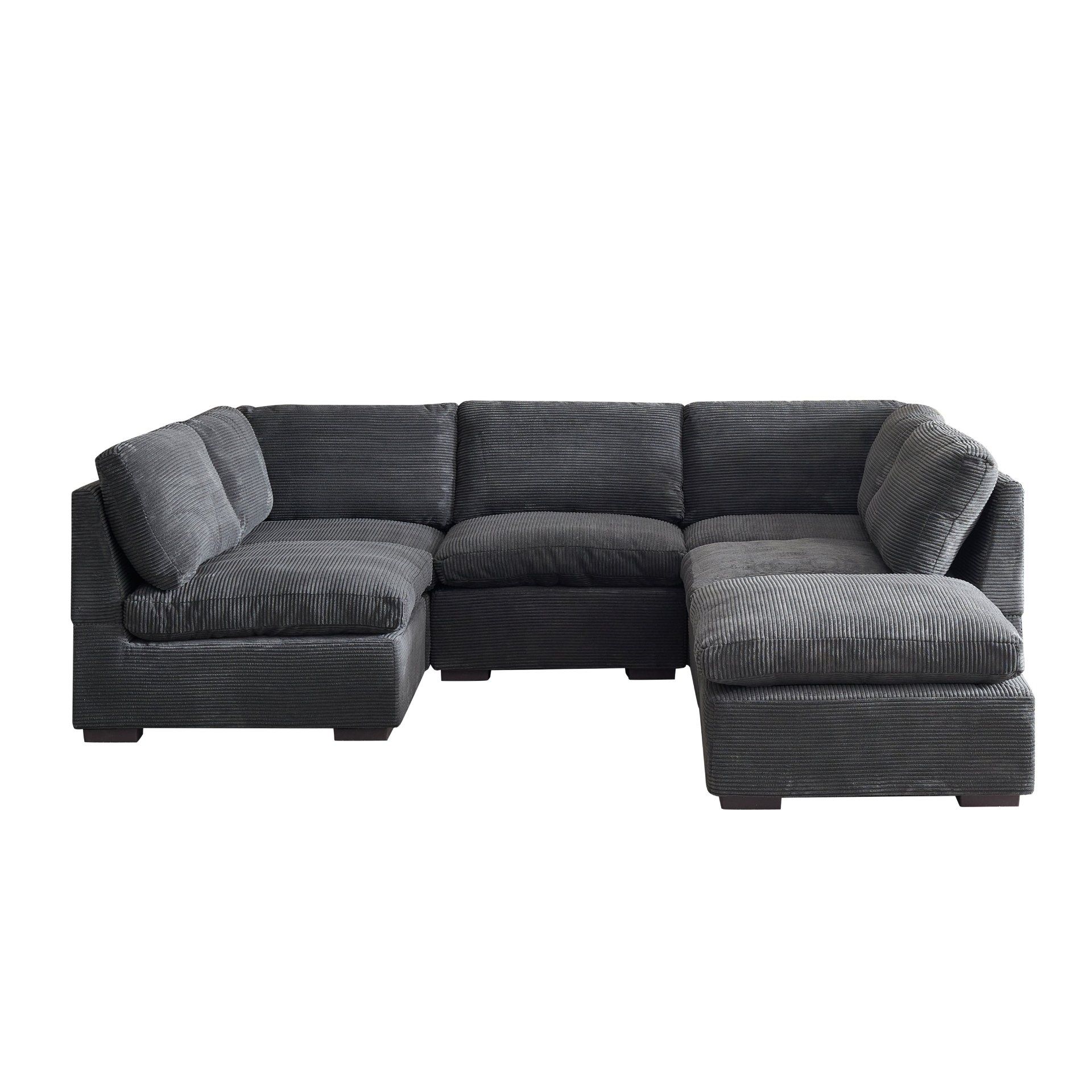 Sofa & Chair sets | Convertible Modern Luxury Sectional Sofa Couch for Living Room - Dark Grey | casafoyer.myshopify.com