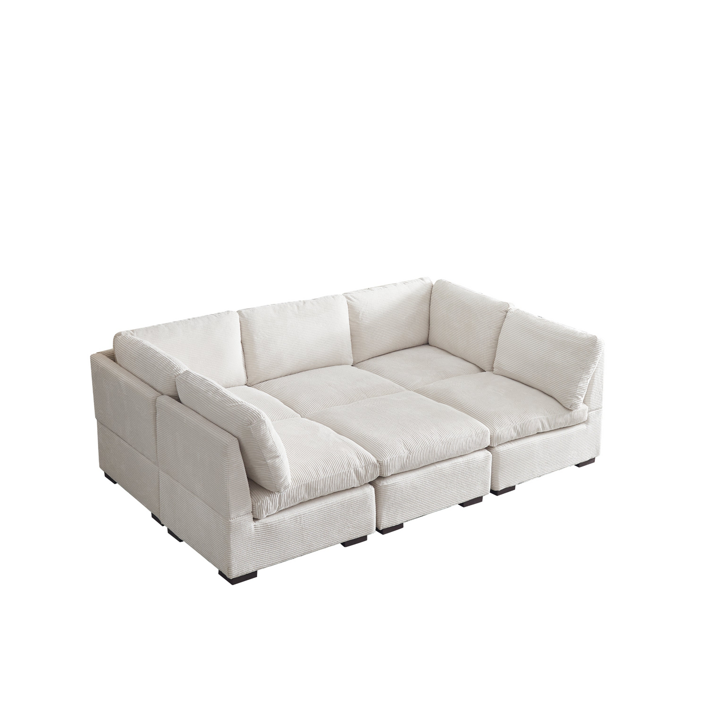 Sofa & Chair sets | Convertible Modern Luxury Sectional Sofa Couch for Living Room | Quality Corduroy Upholstery | Modular Sofa Solid Wood Leg Couch - Beige | casafoyer.myshopify.com