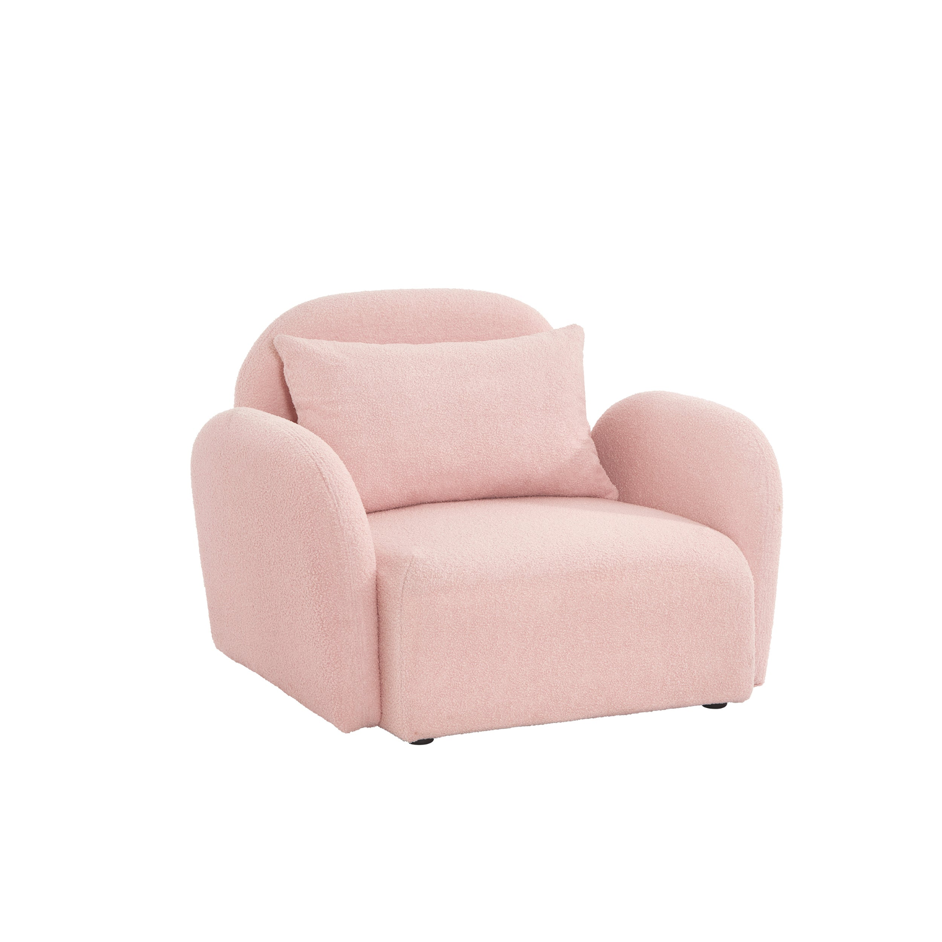 Sofa & Chair sets | Living Room Furniture Lazy Sofa Chair Teddy Fabric Pink | casafoyer.myshopify.com