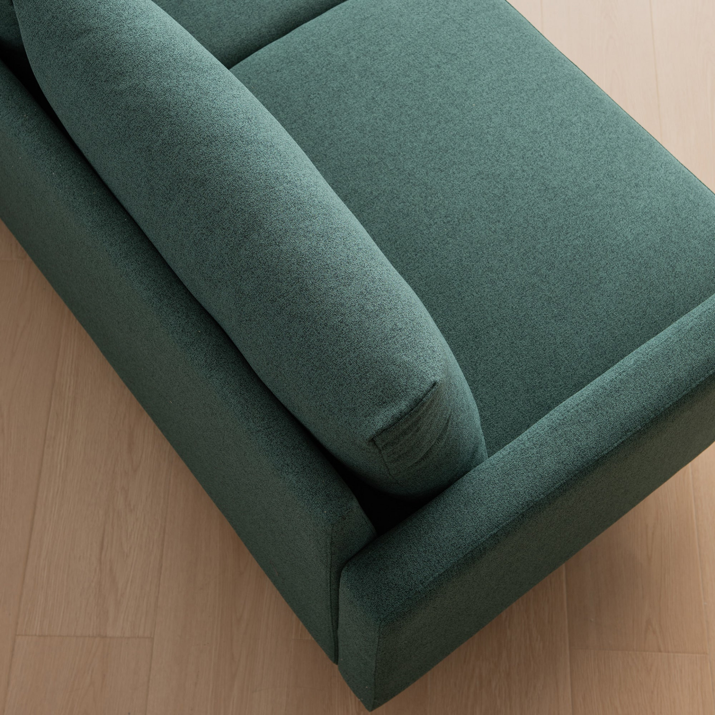 [product_type] | 64" W Fabric Upholstered Love seat with Metal Legs/High Resilience Sponge Couch - Emerald | casafoyer.myshopify.com