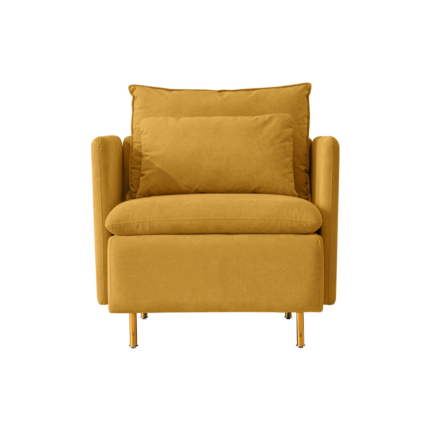 Sofa & Chair sets | Modern Fabric Accent Armchair - Yellow Cotton Linen-30.7'' | casafoyer.myshopify.com