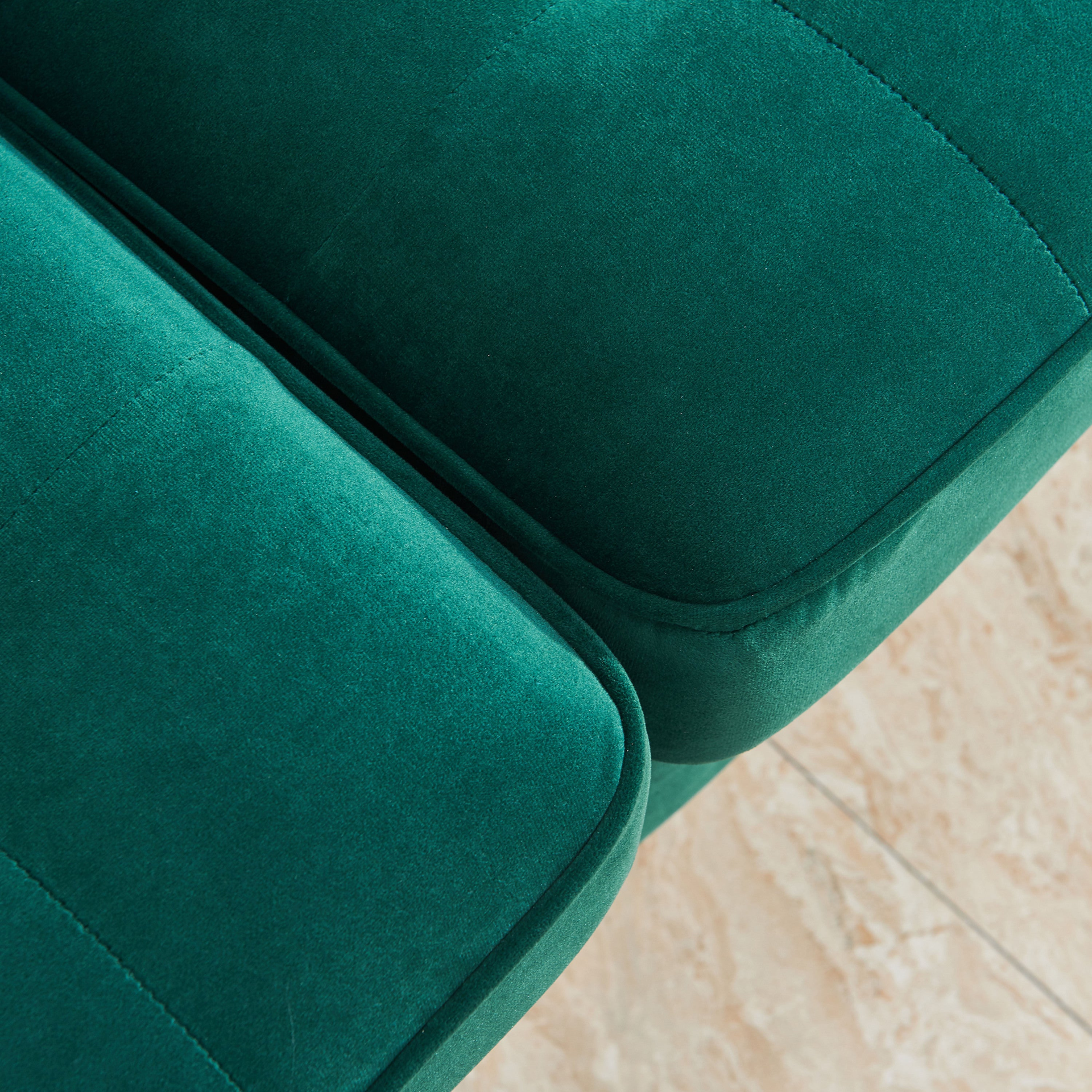 [product_type] | 70'' Modern Button Tufted Sofa with 2 Throw Pillows for Living Room - Emerald | casafoyer.myshopify.com