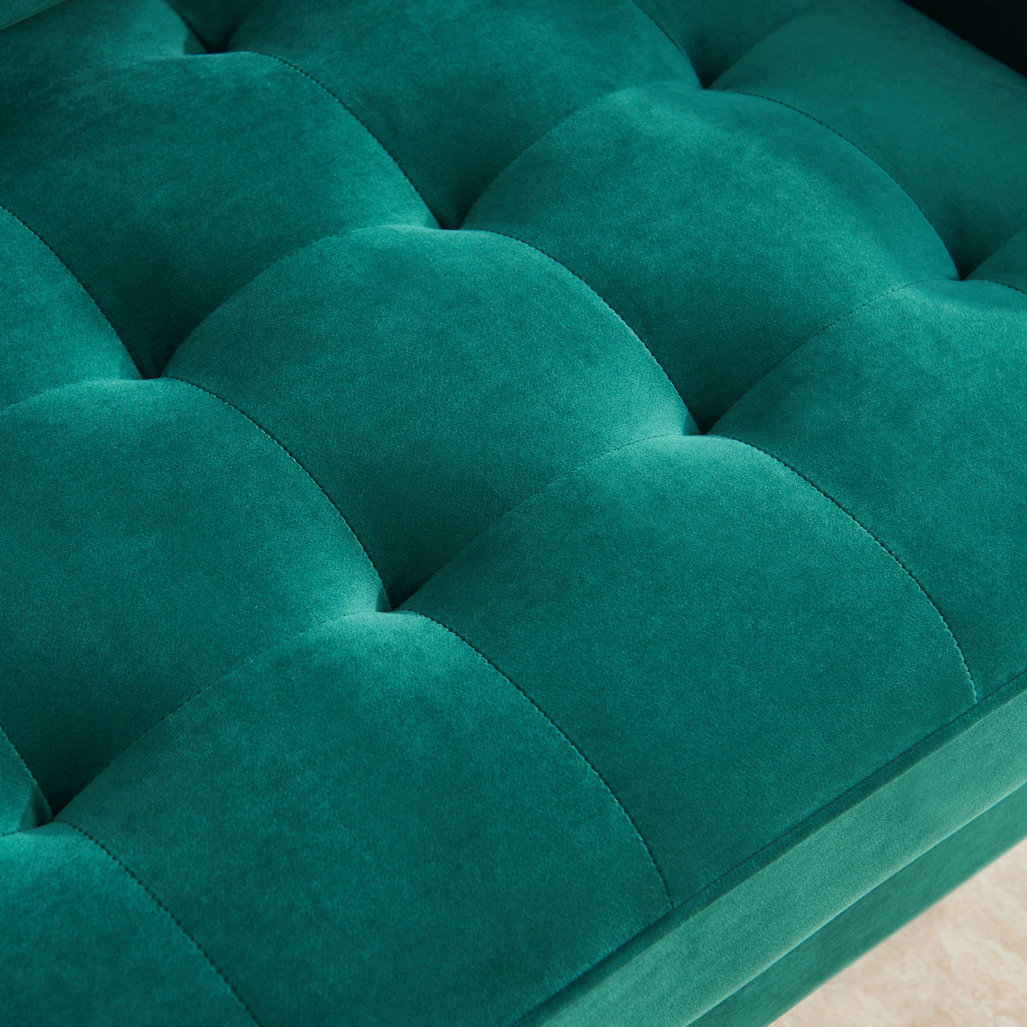 [product_type] | 70'' Modern Button Tufted Sofa with 2 Throw Pillows for Living Room - Emerald | casafoyer.myshopify.com