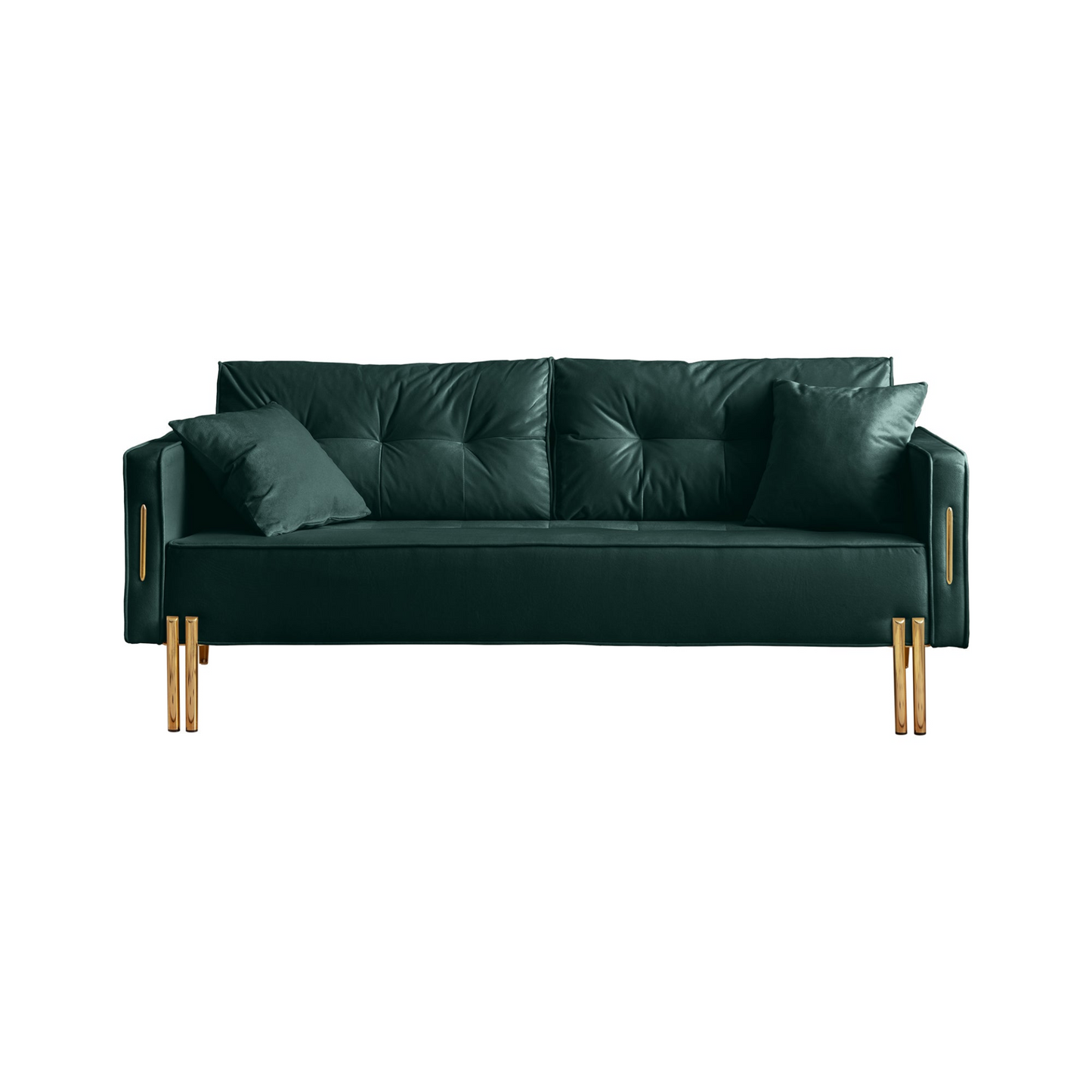 Sofa & Chair sets | Velvet Sofa Couch Luxury Modern Upholstered 3-Seater sofa with 2 Pillows for Living Room, Apartment and Small Space | casafoyer.myshopify.com