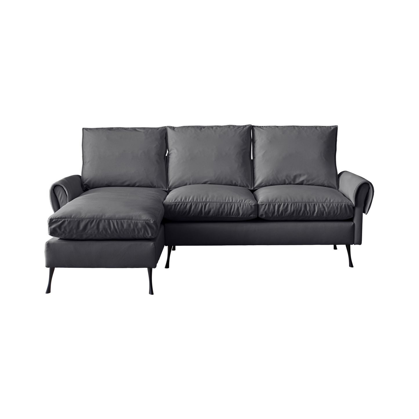 Sofa & Chair sets | Modern Sectional Technical leather L-Shaped Sofa Couch with Reversible Chaise Lounge | casafoyer.myshopify.com