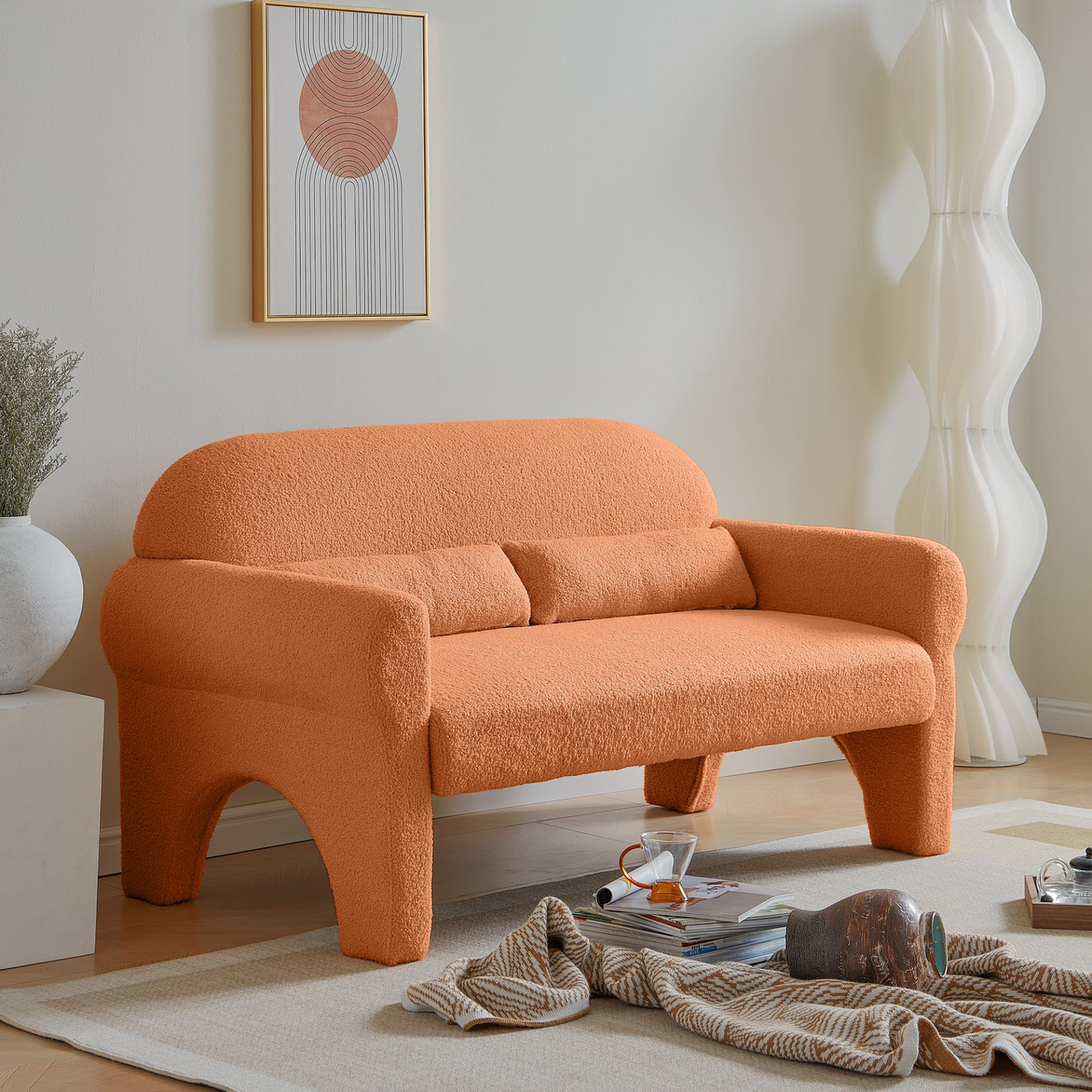 Sofa & Chair sets | Modern Boucle Loveseat for Living Room - Stylish and Comfortable | casafoyer.myshopify.com