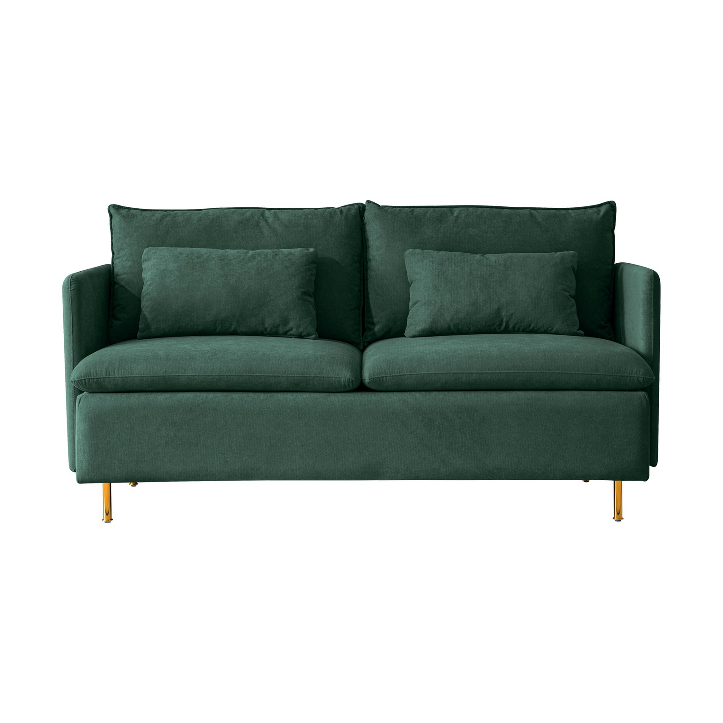 Sofa & Chair sets | Modern Upholstered Loveseat Sofa, Emerald Cotton Linen - 63.8" | casafoyer.myshopify.com