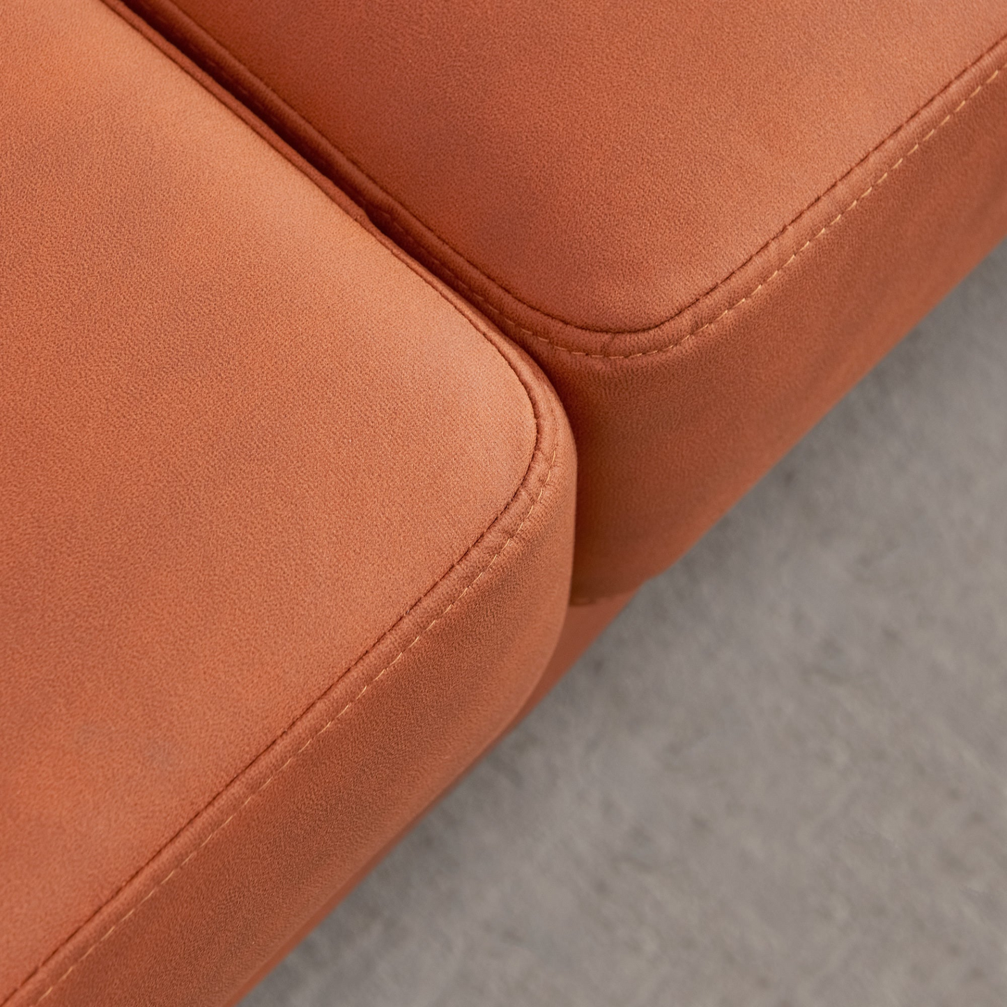 Sofa & Chair sets | L-Shaped Corner Sectional Technical leather Sofa-orange, 92.5*92.5'' | casafoyer.myshopify.com