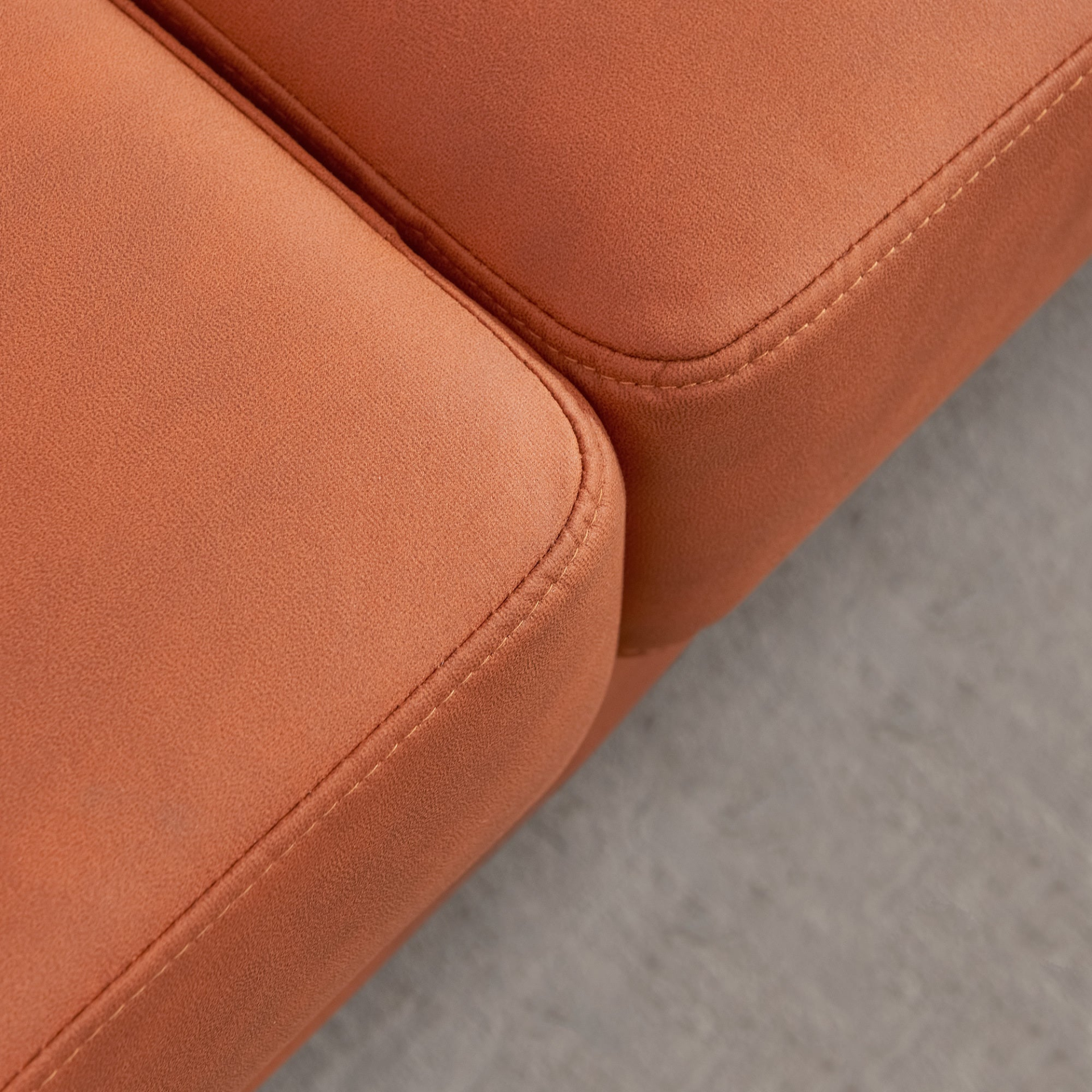 Sofa & Chair sets | L-Shaped Corner Sectional Technical leather Sofa-orange, 92.5*92.5'' | casafoyer.myshopify.com