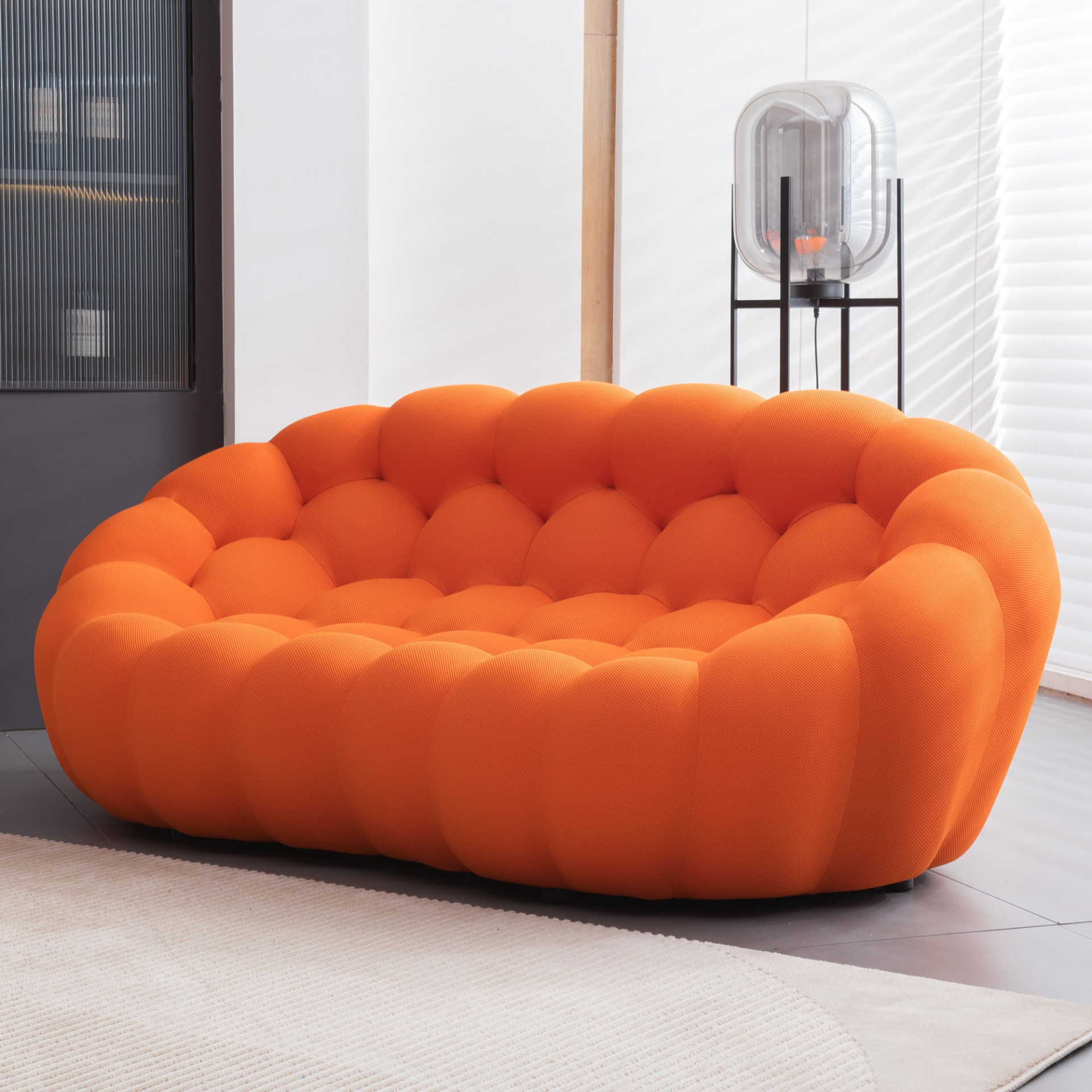 [product_type] | Modern Bubble Floor Couch for Living Room - Orange | Buy Online at Best Price | casafoyer.myshopify.com