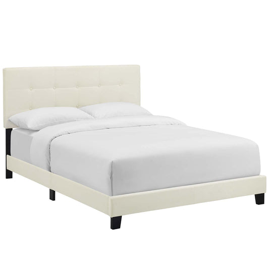 bed frames | CasaFoyer Amira Performance Velvet Full Platform Bed | Cozy & Stylish | Stain-Resistant Upholstery | Button-Tufted Headboard | Wood Frame | Accommodates Various Mattresses | Elegant Addition to Bedroom Decor | Box Spring Required | 800 lbs Weight Capacity | casafoyer.myshopify.com