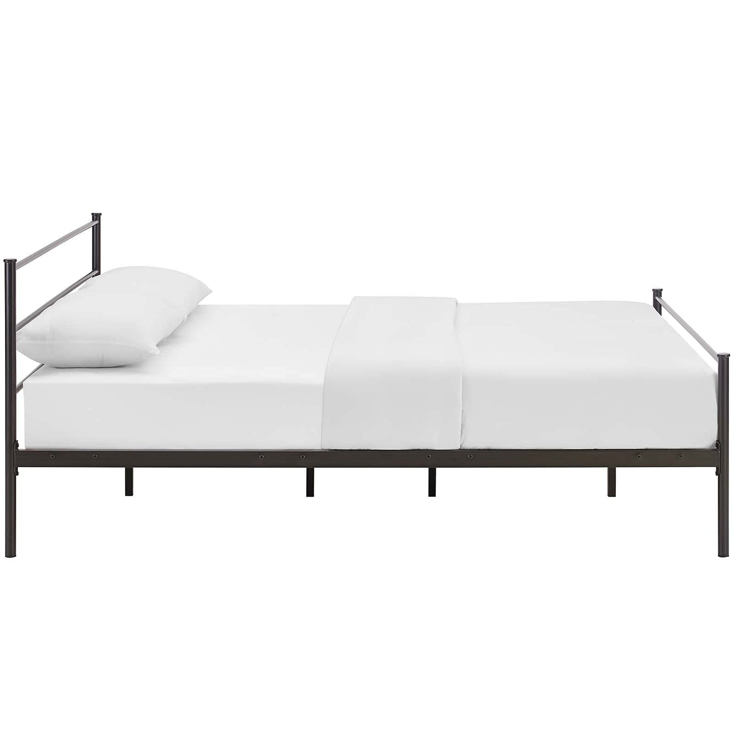 Bed | CasaFoyer Alina Platform Full Bed Frame | Rustic Charm | Sturdy Steel Frame | Supports 1323 lbs | No Box Spring Needed | Fits Memory Foam, Spring, Latex, Hybrid Mattresses | Mattress not included | casafoyer.myshopify.com