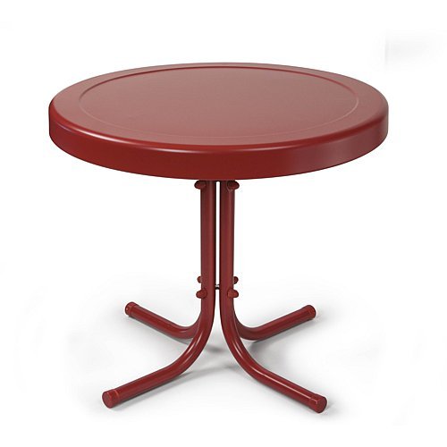 Patio Furniture Sets | CasaFoyer Gracie Conversation Set | 3-Piece Outdoor Seating Ensemble | 2 Chairs & Steel Table | Nostalgic, Durable, & Stylish | Coral Red | casafoyer.myshopify.com