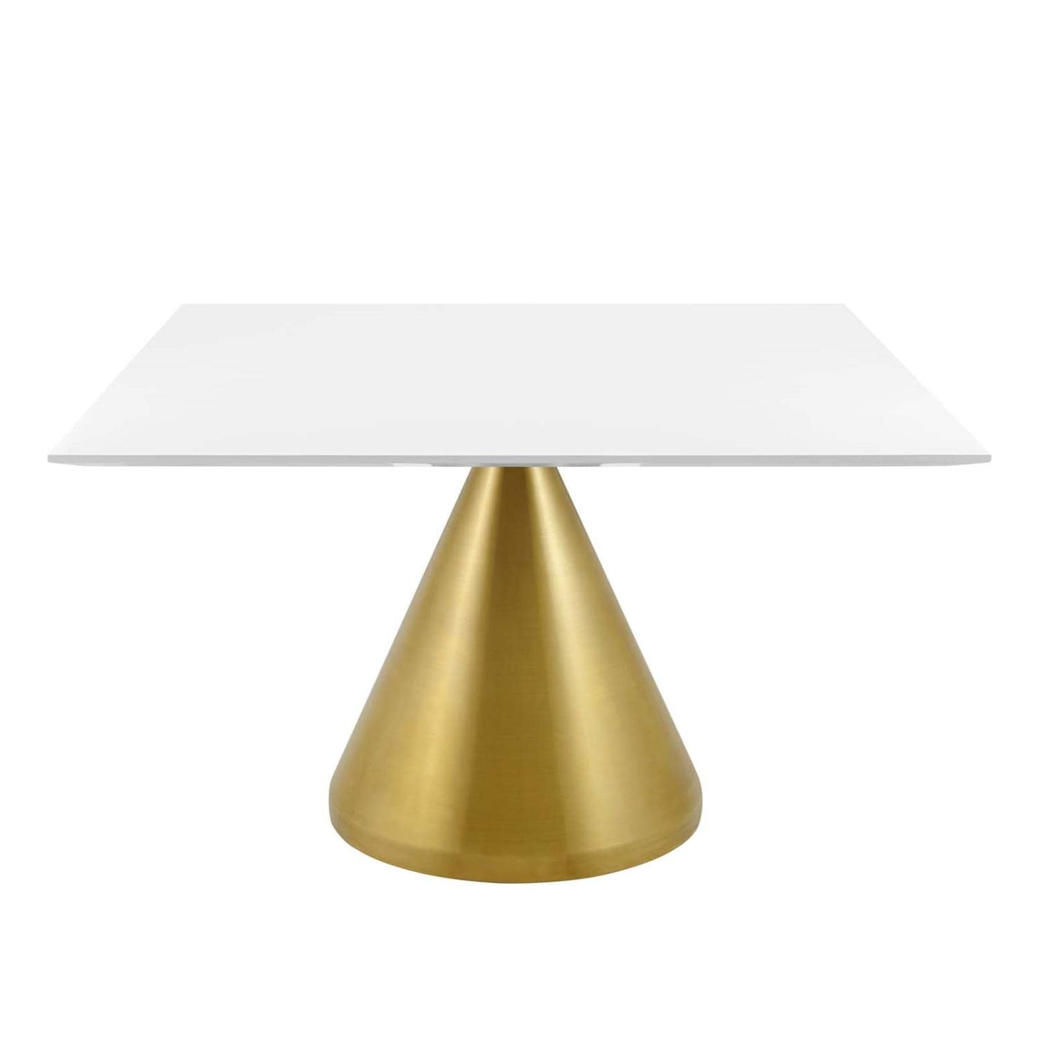 patio dining tables | CasaFoyer Tupelo 47 Dining Table | Modern Style | Mid-Century Design | Gold Metal Base | Easy to Clean | Non-Marking Ring | Assembly Required | casafoyer.myshopify.com