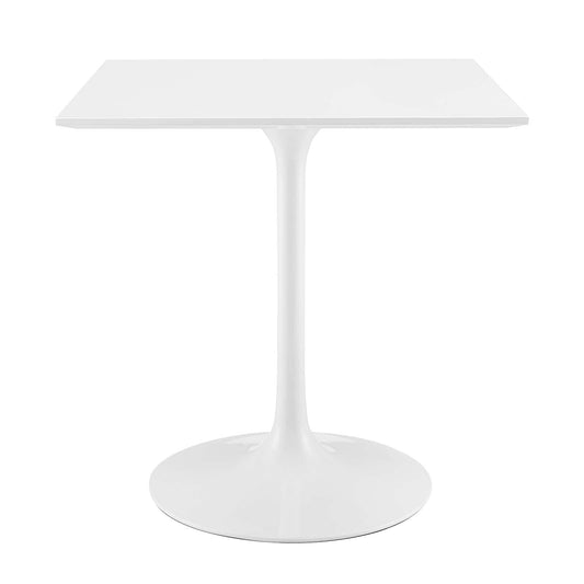 patio dining tables | CasaFoyer Lippa 28 Square Dining Table | Timeless Design | Chip-Resistant Finish | Metal Tapered Base | White Top | casafoyer.myshopify.com