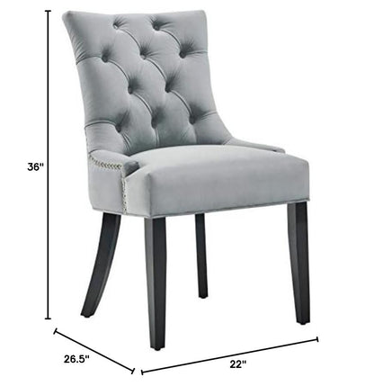 home office desk chairs | CasaFoyer Regent Tufted Button Upholstered Performance Velvet Dining Chair | Set of 2 | Elegant Design | Foam Padded Seat | Stain-Resistant | 500 lbs Capacity | Light Gray | casafoyer.myshopify.com