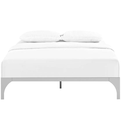 bed frames | CasaFoyer Ollie Bed Frame | Slatted Wood Support System | Steel Frame | No Boxspring Needed | Compatible with Memory Foam, Spring, Latex, Hybrid Mattresses | Non-Marking Foot Caps | 1300 lbs Weight Capacity | Full Size | Silver | casafoyer.myshopify.com