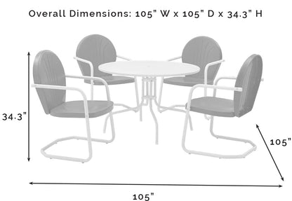 Patio Furniture Sets | Griffith Metal Outdoor Furniture Set | Unparalleled Relaxation | Nostalgic Design | Durable Dining Set | Powder-Coated Finish | Safe & Long-Lasting | casafoyer.myshopify.com