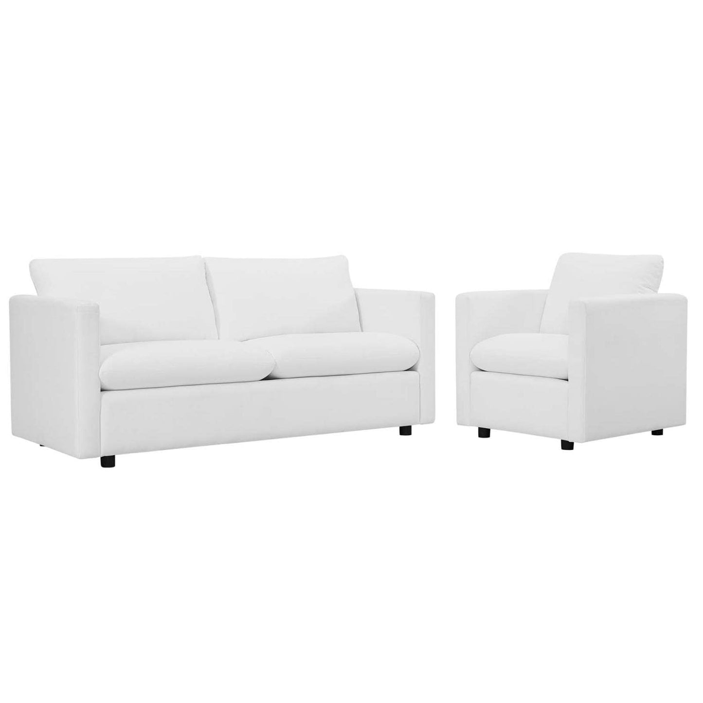 kitchen and dining room sets | CasaFoyer Activate Upholstered Fabric Sofa & Armchair Set | Cozy & Versatile | Soft Polyester Fabric | Modern Design | Easy to Unpack | White | casafoyer.myshopify.com