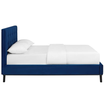 adjustable bed bases | CasaFoyer McKenzie Queen Platform Bed | Biscuit Tufted | Ultimate Comfort & Luxury | Stain-Resistant Velvet | No Box Spring Needed | Farmhouse, Rustic, Modern Style | Supports up to 800 lbs | Navy | casafoyer.myshopify.com