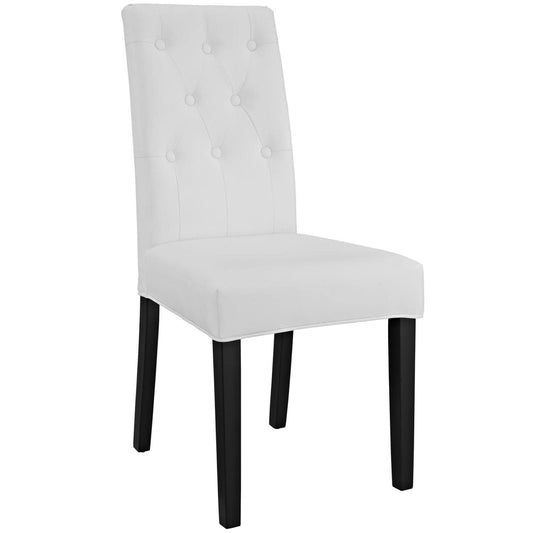 Chair | Confer Dining Chair | Luxurious Faux Leather Upholstery | Tufted Buttons | Sturdy Hardwood Legs | Enhance Dining Room Ambiance | casafoyer.myshopify.com