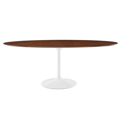 patio dining tables | CasaFoyer Lippa 78 Dining Table | Iconic Modern Design | Circular Top | Tapered Base | Chip-Resistant Finish | Walnut Wood | casafoyer.myshopify.com