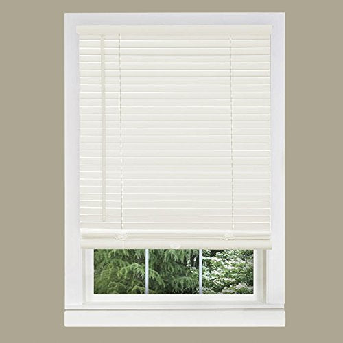 window treatment horizontal blinds | CasaFoyer Cordless GII Morningstar 1 PVC Privacy Blind | Easy Operation & Safety | Twist Wand for Light Control | Hidden Mounting Brackets | Alabaster - 27x64 | casafoyer.myshopify.com