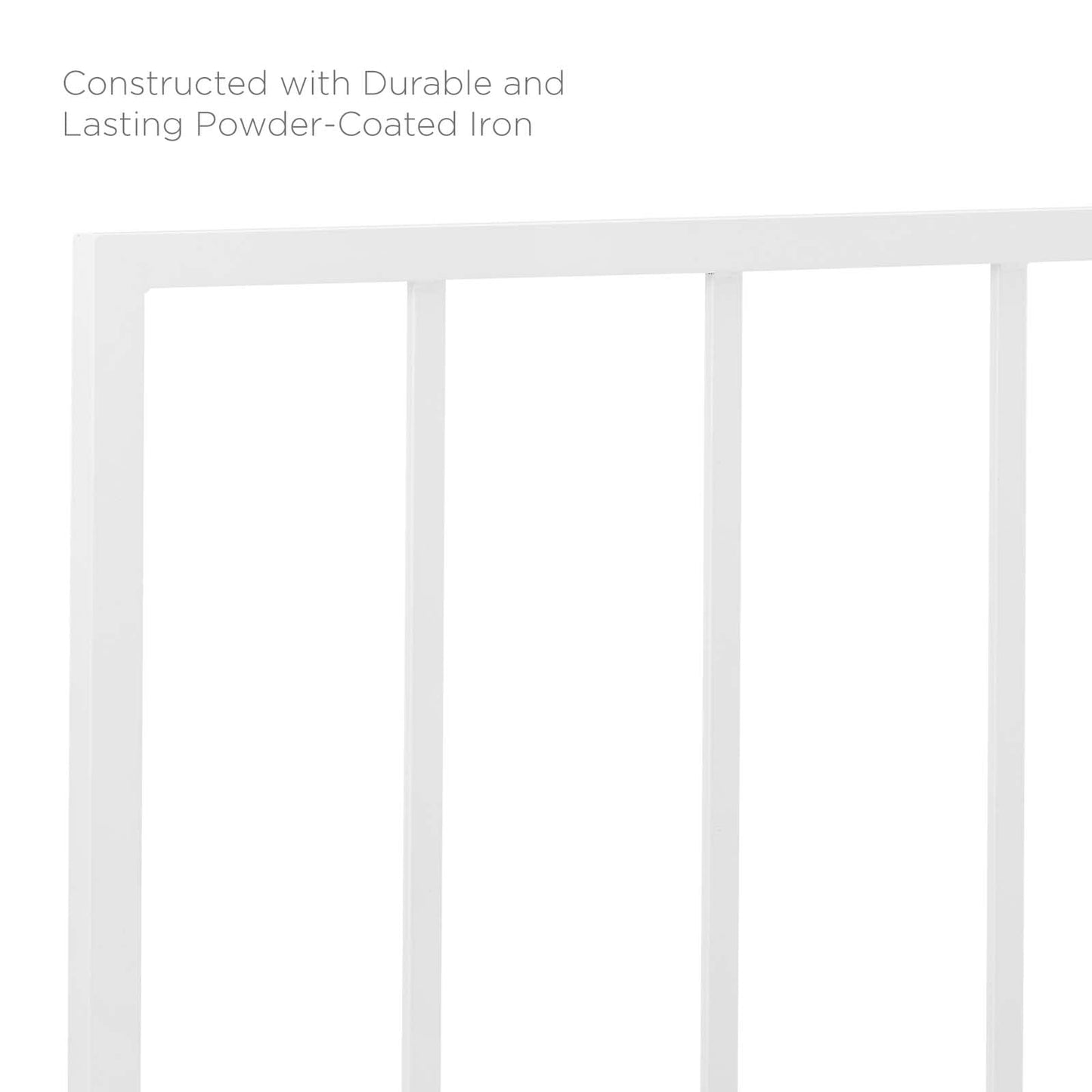 headboards | CasaFoyer Tatum Metal King Headboard | Sleek Design | Durable Iron Construction | Easy Customization | White | casafoyer.myshopify.com