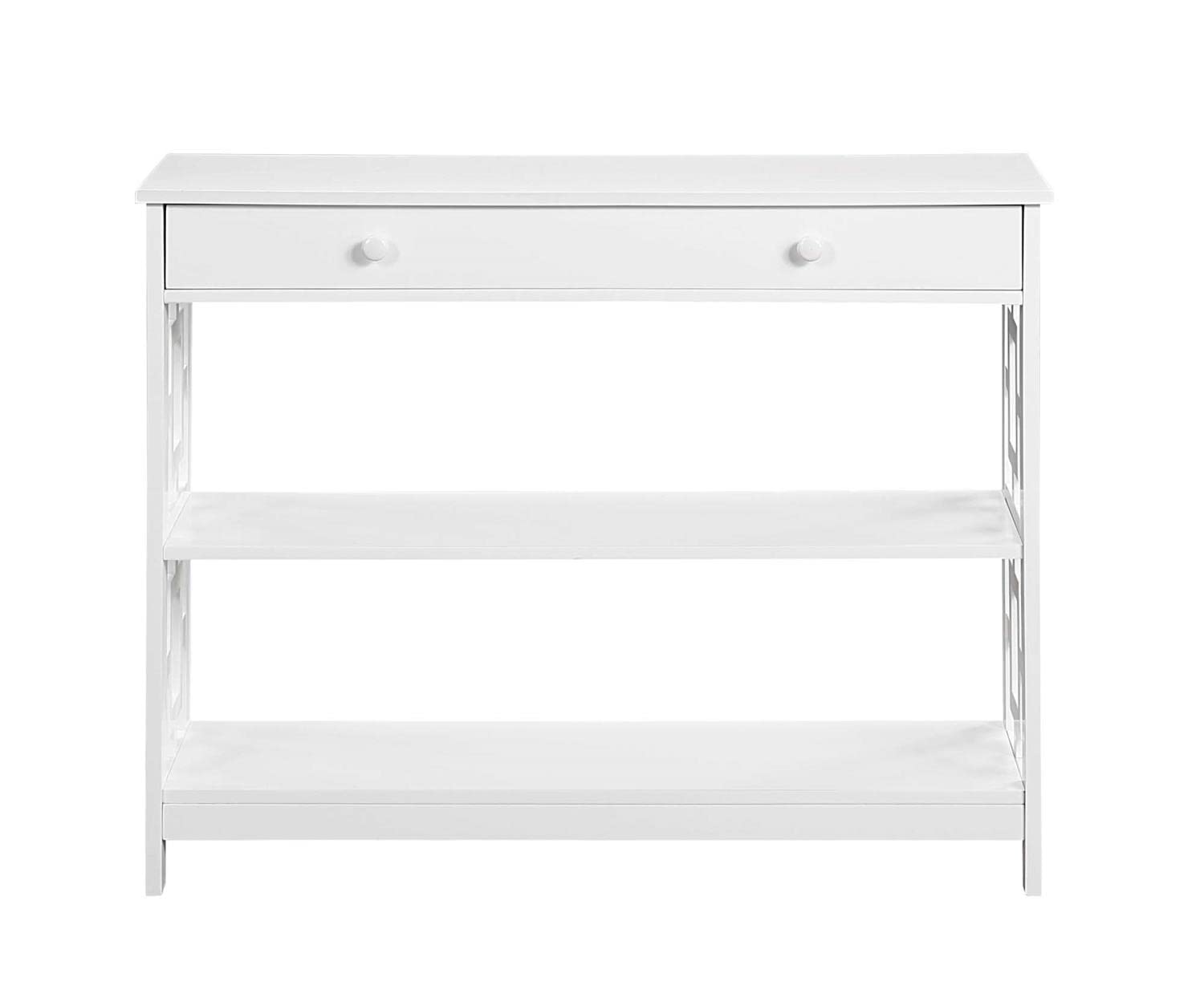 TABLE | Ergode Town Square 1 Drawer Console Table with Shelves | Versatile & Chic | Durable Particle Board | Multiple Finishes | Easy to Maintain | Stylish Addition to Any Room | casafoyer.myshopify.com