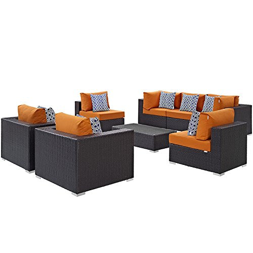 kitchen and dining room sets | CasaFoyer Convene Outdoor Sectional Set | Synthetic Rattan Weave | Aluminum Frame | All-Weather Cushions | Patio Sofa, Coffee Table, Armless & Corner Sections | casafoyer.myshopify.com