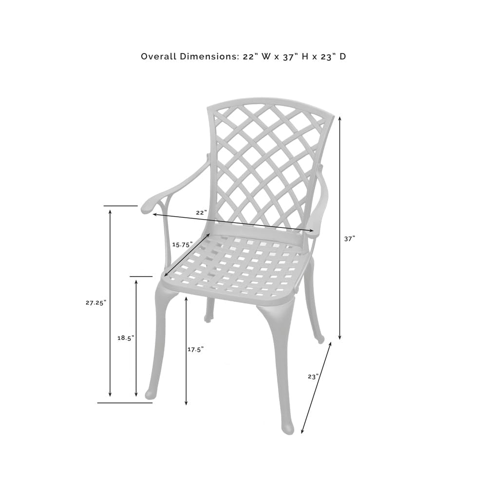 Patio Furniture Sets | High Back Arm Chairs | Durable Aluminum Outdoor Dining Set | Charcoal Black Finish | Perfect for Your Outdoor Oasis! | casafoyer.myshopify.com