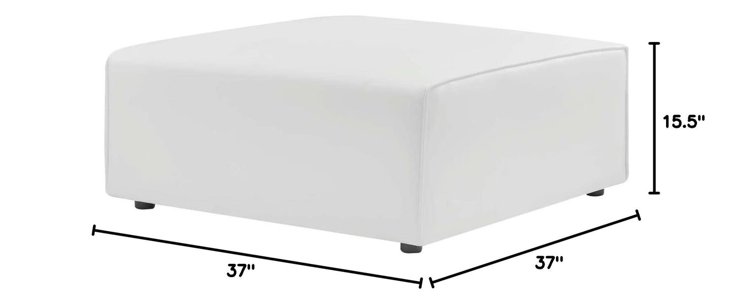 ottomans | CasaFoyer Mingle Vegan Leather Ottoman | Comfort & Style | Spacious & Visually Appealing | Dense Foam Padding | Adjustable & Versatile | Luxurious Vegan Leather Upholstery | Sturdy Legs | Modular Sectional Collection | casafoyer.myshopify.com