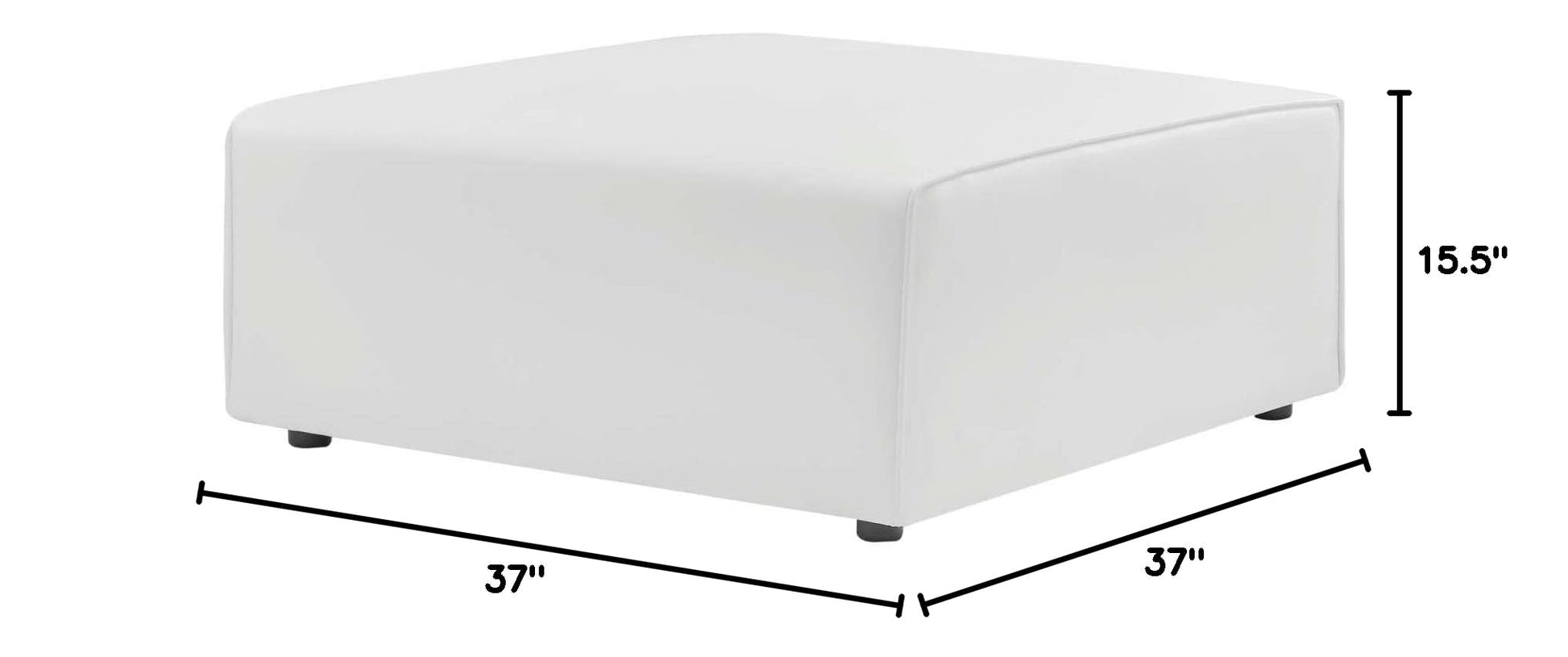 ottomans | CasaFoyer Mingle Vegan Leather Ottoman | Comfort & Style | Spacious & Visually Appealing | Dense Foam Padding | Adjustable & Versatile | Luxurious Vegan Leather Upholstery | Sturdy Legs | Modular Sectional Collection | casafoyer.myshopify.com