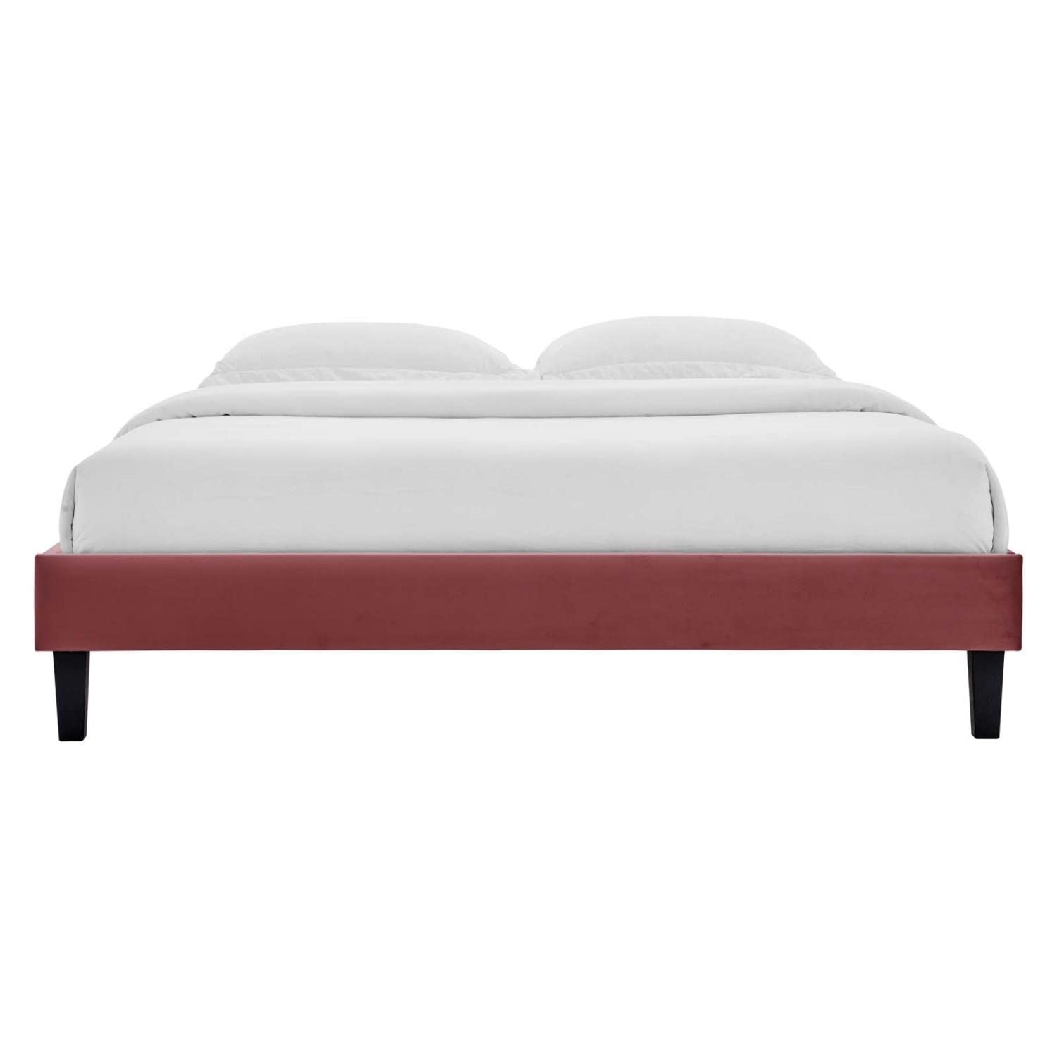 adjustable bed bases | CasaFoyer Reign Performance Velvet King Platform Bed Frame | Stain-Resistant Luxury Upholstered Bed | Poplar Wood Slat Support System | Dusty Rose | casafoyer.myshopify.com