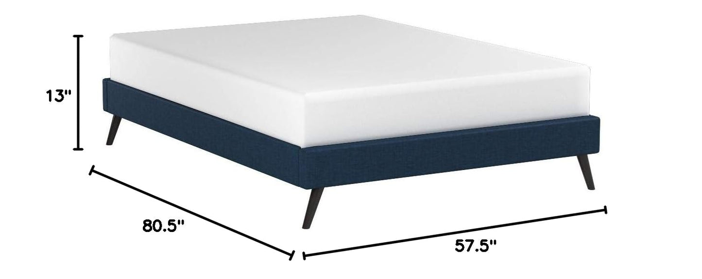 Bed | CasaFoyer Loryn Platform Bed | Solid Wood Frame | Polyester Upholstery | Slat Support System | No Box Spring Needed | Compatible with Memory Foam Mattresses | Stylish Headboard Options | Ideal for Modern Bedrooms | casafoyer.myshopify.com