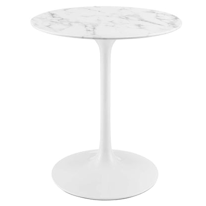 TABLE | Lippa 28 Side Table | Iconic Modern Design | Circular Marble Top | Scratch Resistant Finish | Tapered Metal Base | casafoyer.myshopify.com