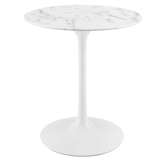 TABLE | Lippa 28 Side Table | Iconic Modern Design | Circular Marble Top | Scratch Resistant Finish | Tapered Metal Base | casafoyer.myshopify.com